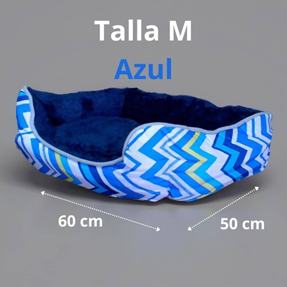 Cama Para Mascotas Espuma - Talla M (tricolor Azul) image number 1.0