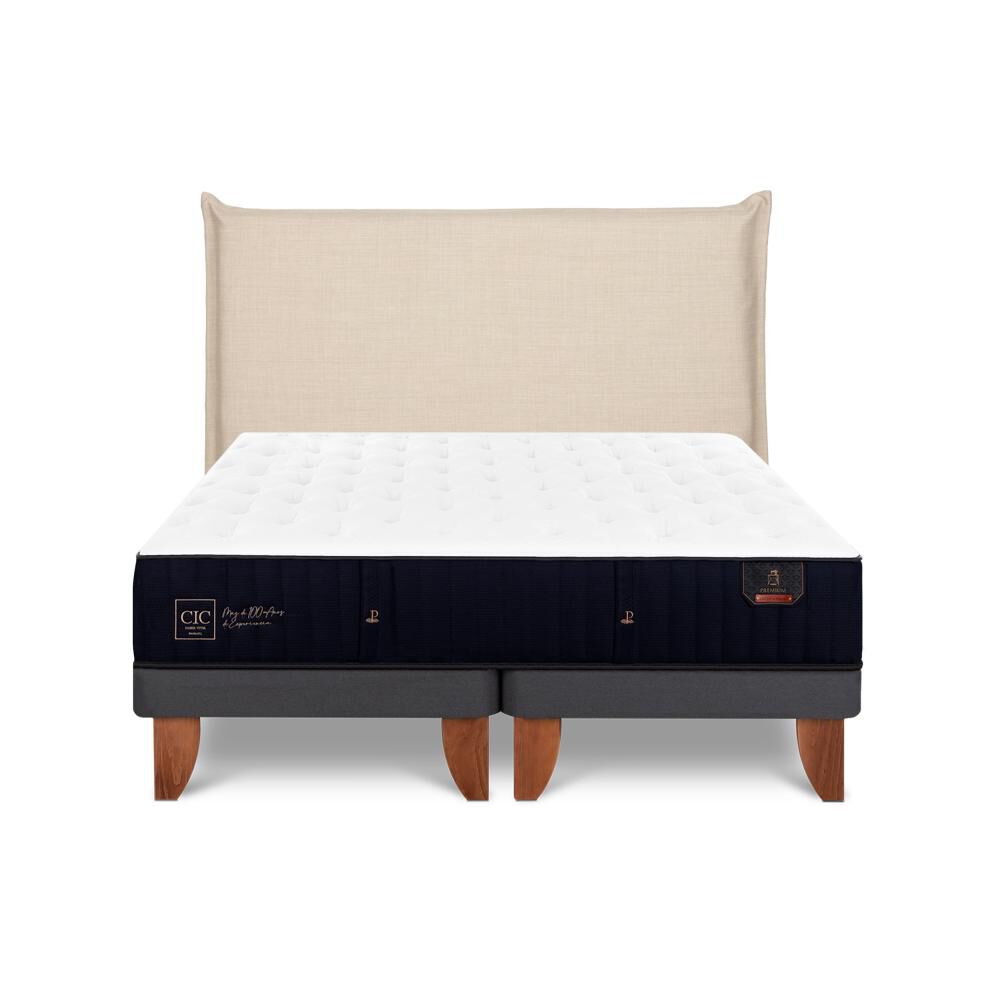 Cama Europea Cic Premium / 2 Plazas / Base Dividida + Respaldo image number 0.0