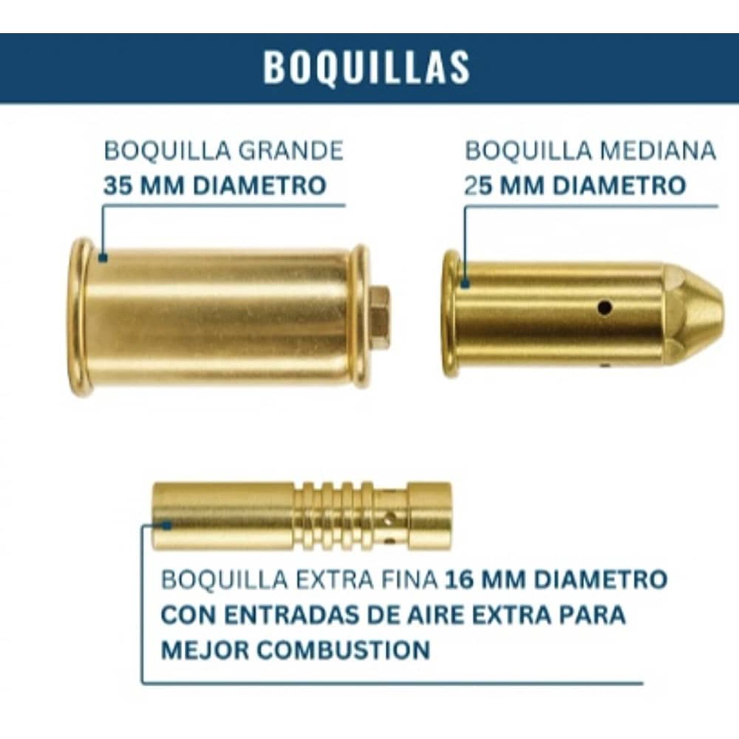 Soplete 3 Boquillas Mas Regulador Manguera Y Abrazaderas image number 4.0