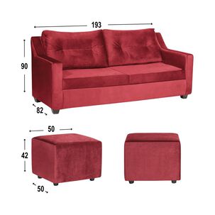 Juego De Living Muebles Alarcon Y Ma Aries / 5 Cuerpos