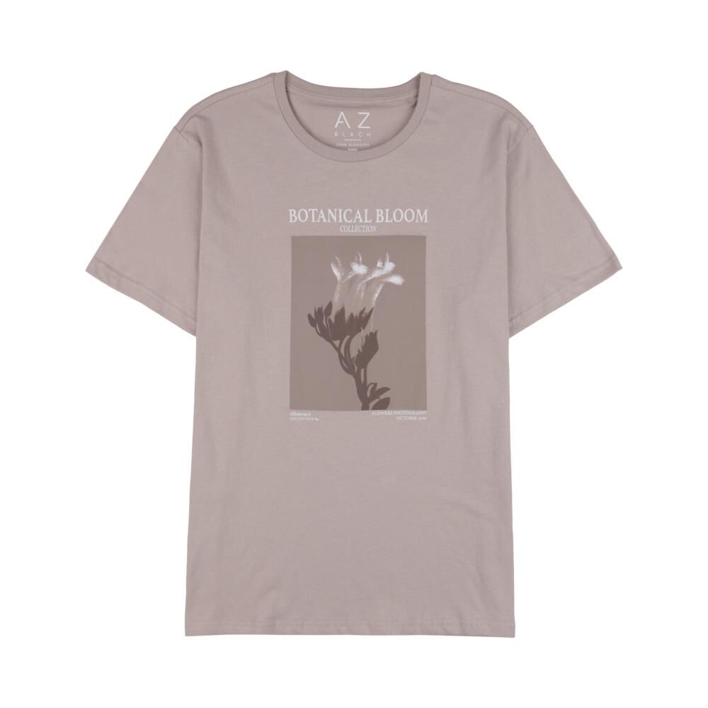 Polera Slim Manga Corta Cuello Redondo Hombre Az Black image number 0.0