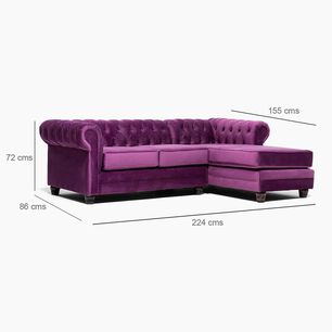 Sof&aacute; Seccional Barra Design Chesterfield / 4 Cuerpos