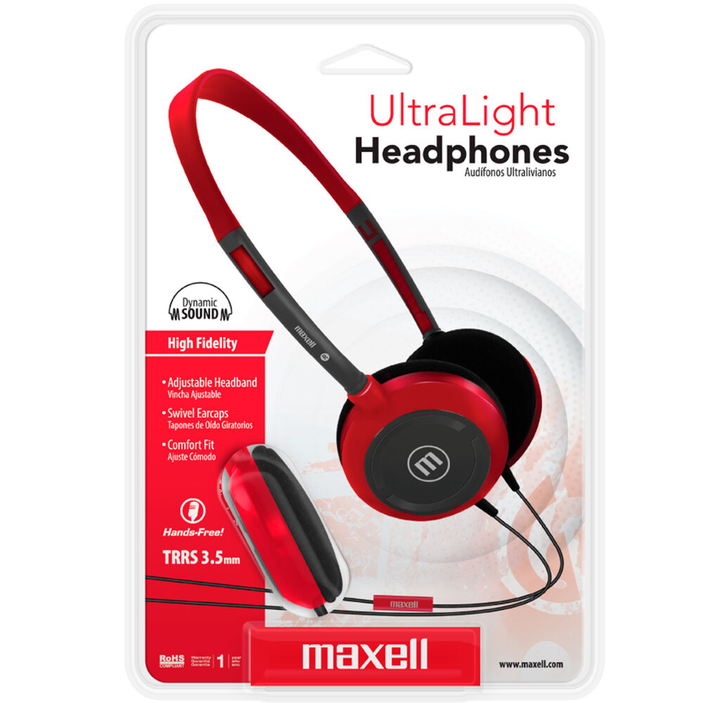 Audifonos Hp-200 Maxell Dynamic Ultralight Headphones Trss image number 0.0