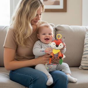 Juguete Peluche Animales Sensorial Con Mordedor Y Sonajero Dise&ntilde;o Zorrito Ni&ntilde;a Y Ni&ntilde;o