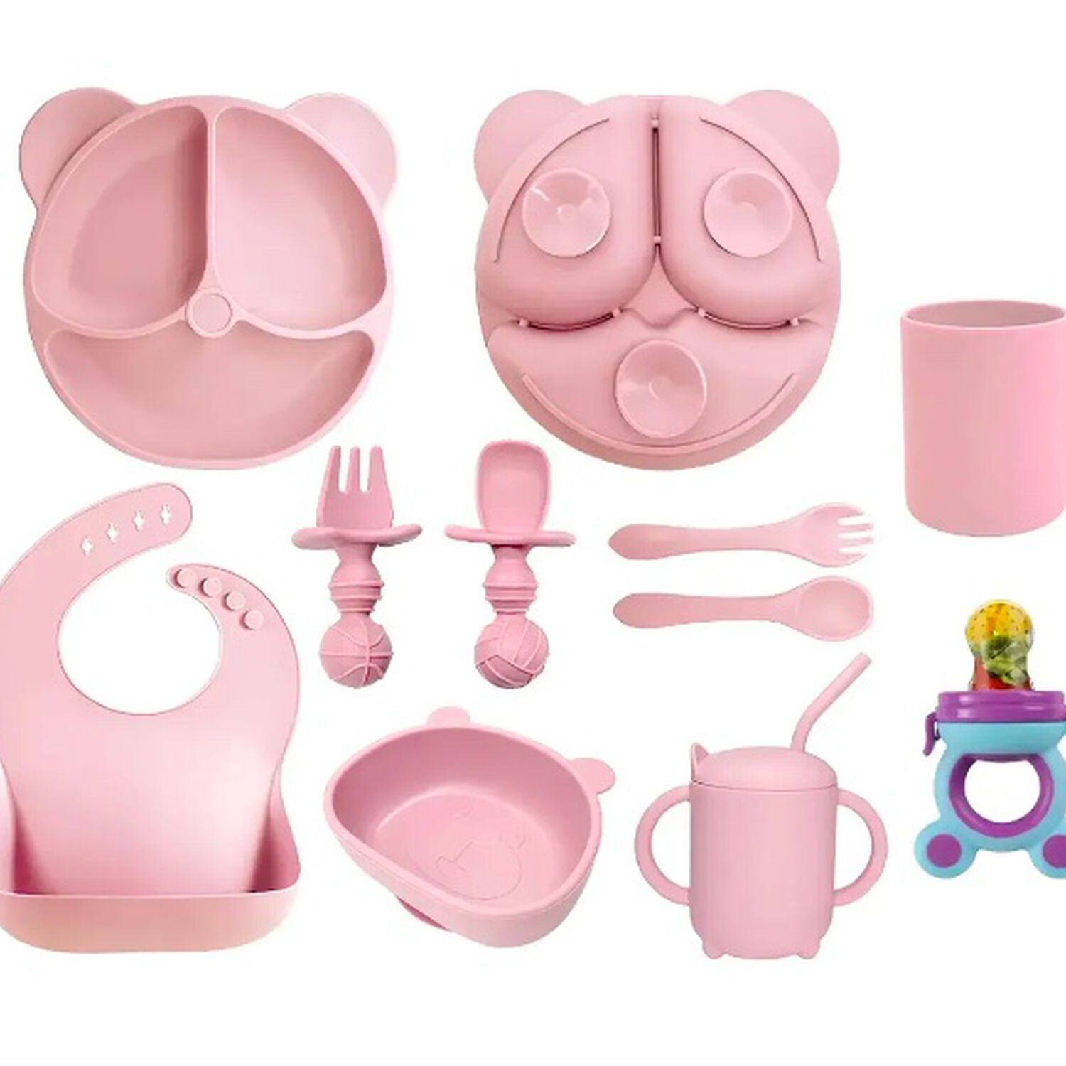 Set De Alimentaci&oacute;n Silicona Rosado image number 0.0