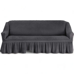 Fundas Cubre Sillon Turca Sofa De 3 Cuerpos Elasticada Color Gris