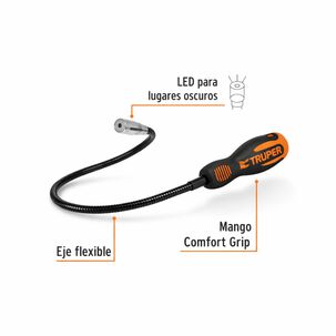 Iman Mecanico Flexible Con Luz Led Truper Profesional