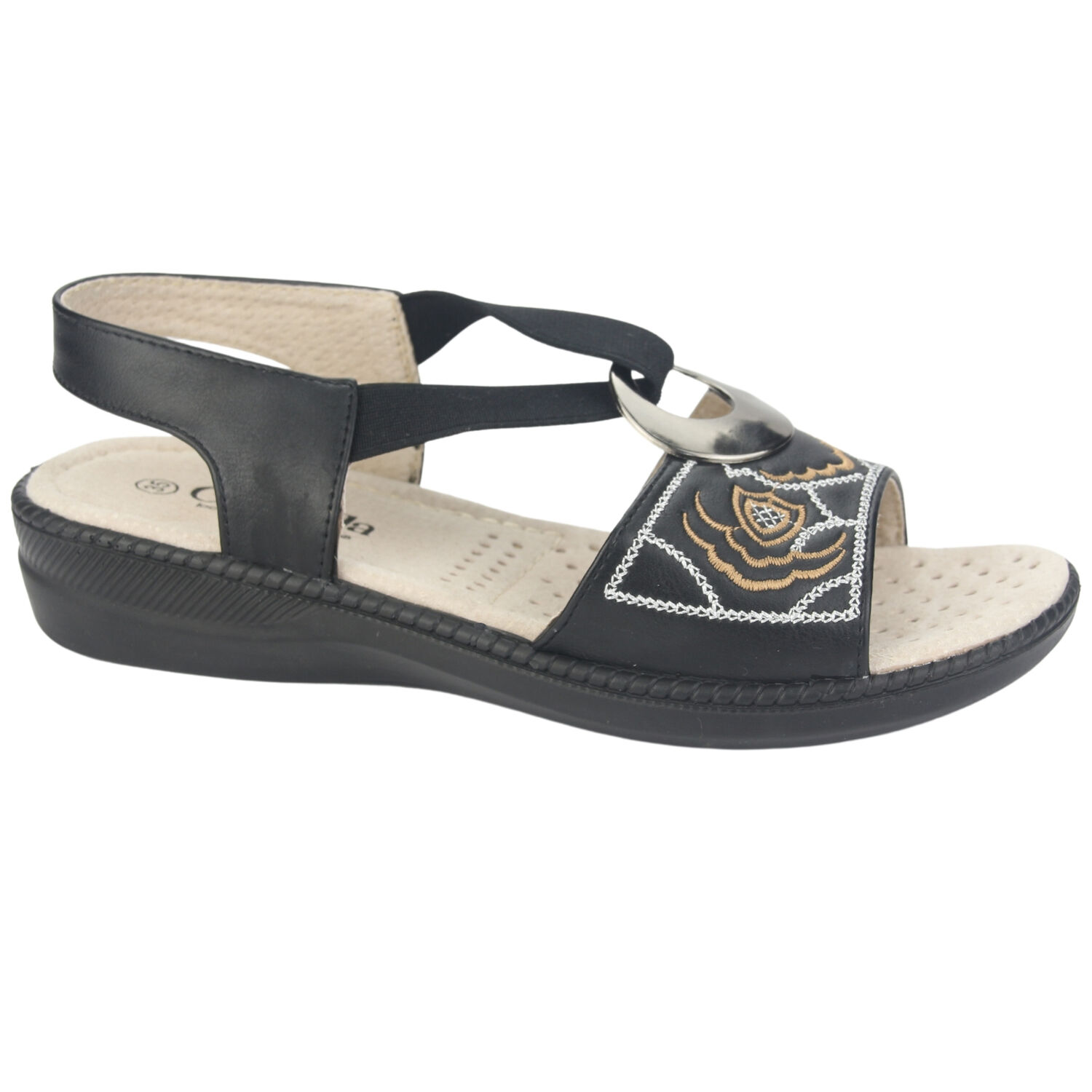 Sandalia Dorette Mujer Lena-3 Negro Casual image number 0.0