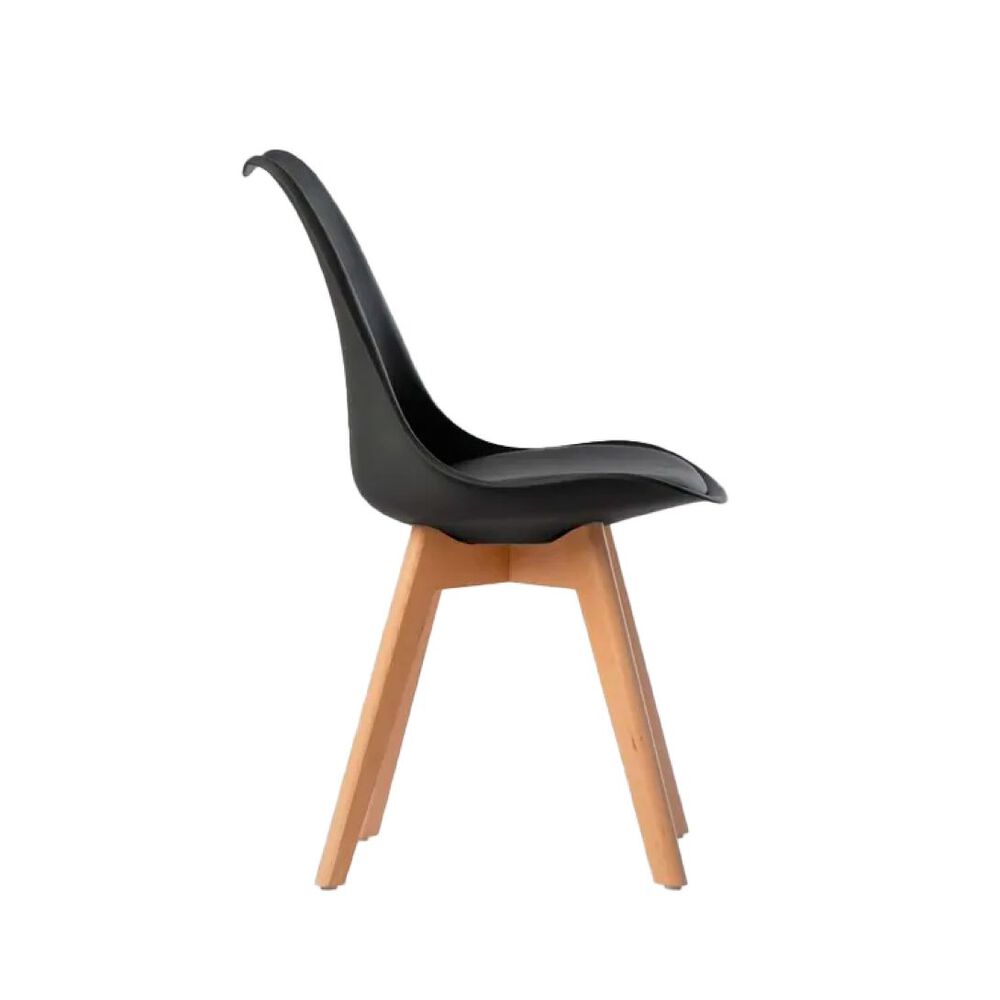 Pack 4 Sillas De Comedor Tulip Negro image number 4.0