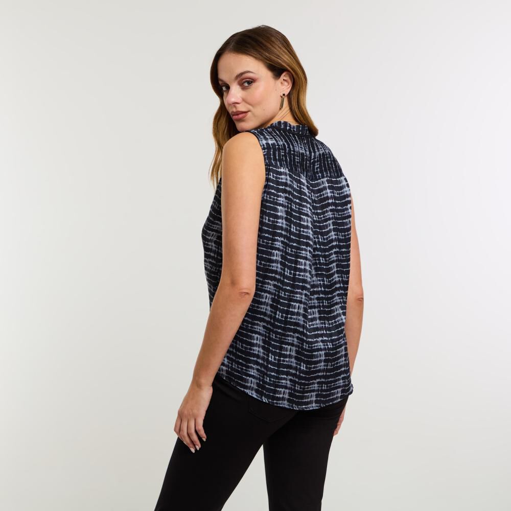Blusa Animal Print Sin Mangas Cuello Mao Mujer Kimera image number 3.0