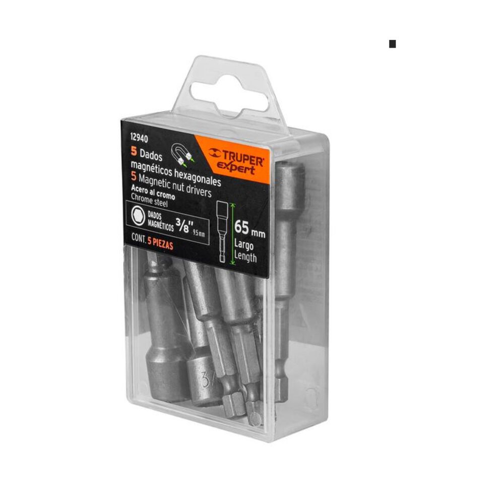 Set De 5 Dados Magne Hexagonales 3/8 Truper Expert Pude-9027 image number 0.0
