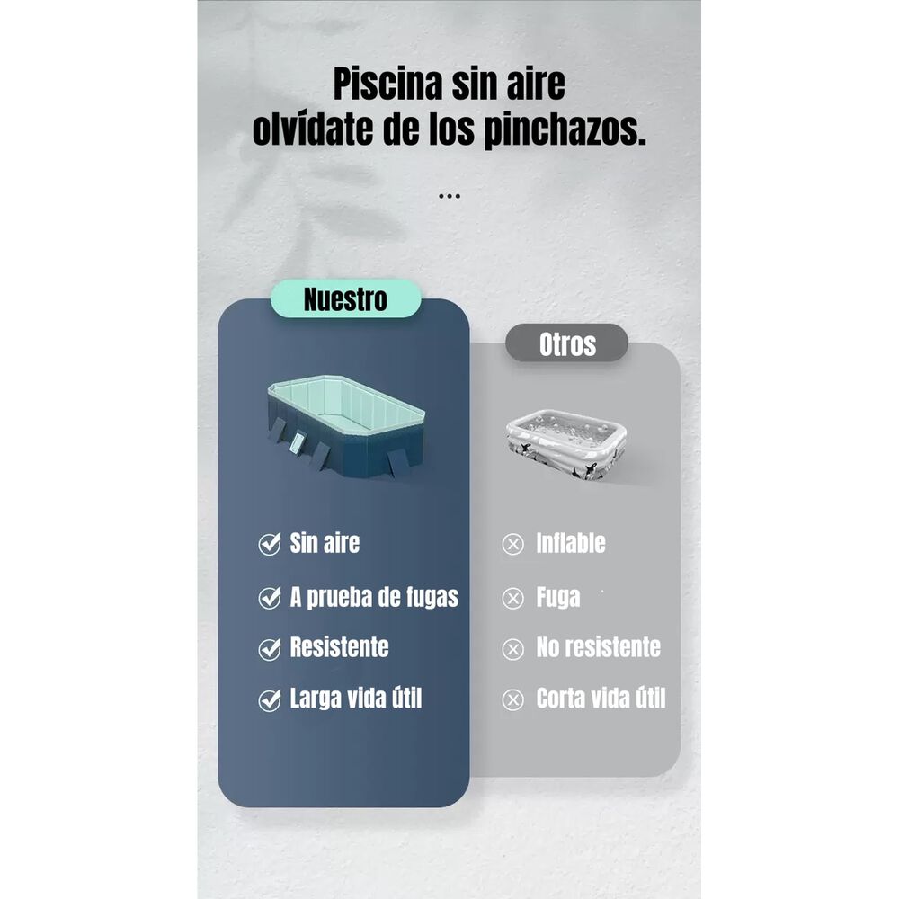 Piscina Plegable No Requiere Inflado 300cm Ni&ntilde;os Lubabycas image number 3.0