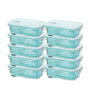 Set 10 Contenedores Hermeticos Rectangulares 750ml Allegra