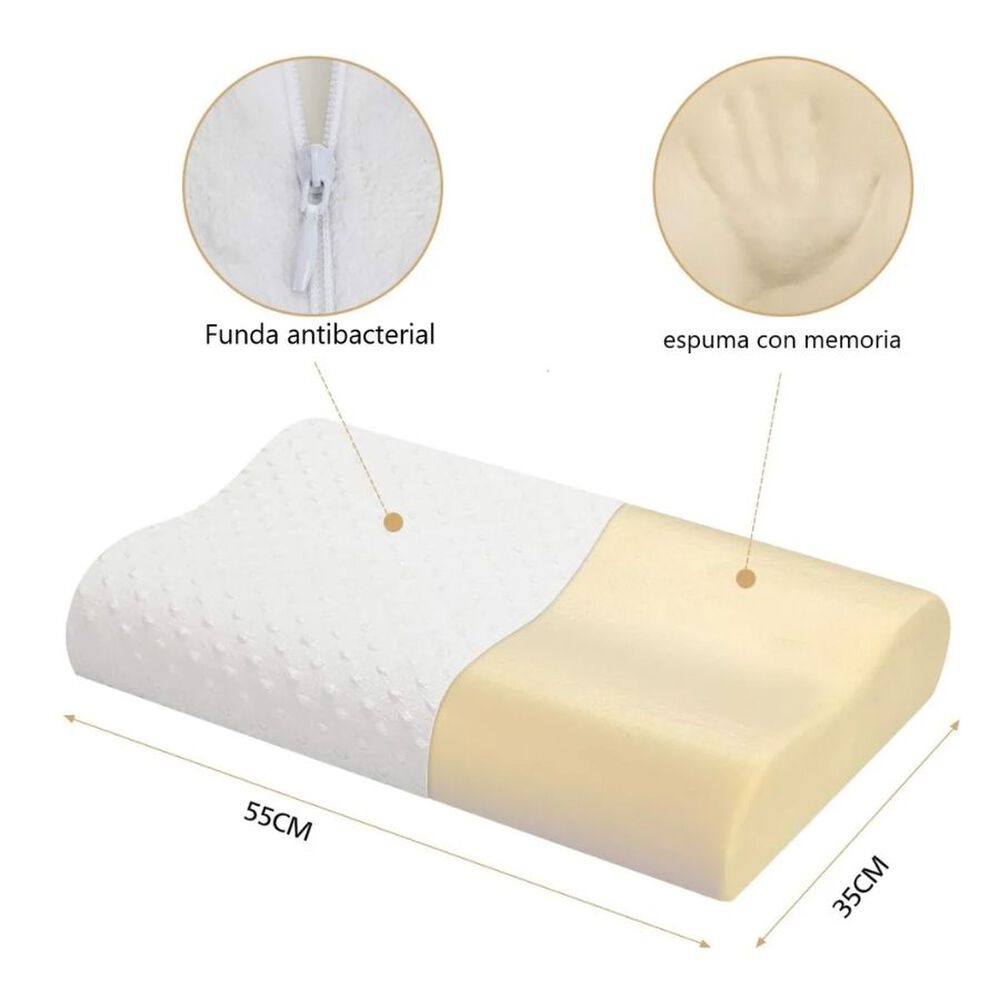 Almohada Ortopedica Viscoelastica Ajuste Cervical Pillow image number 5.0