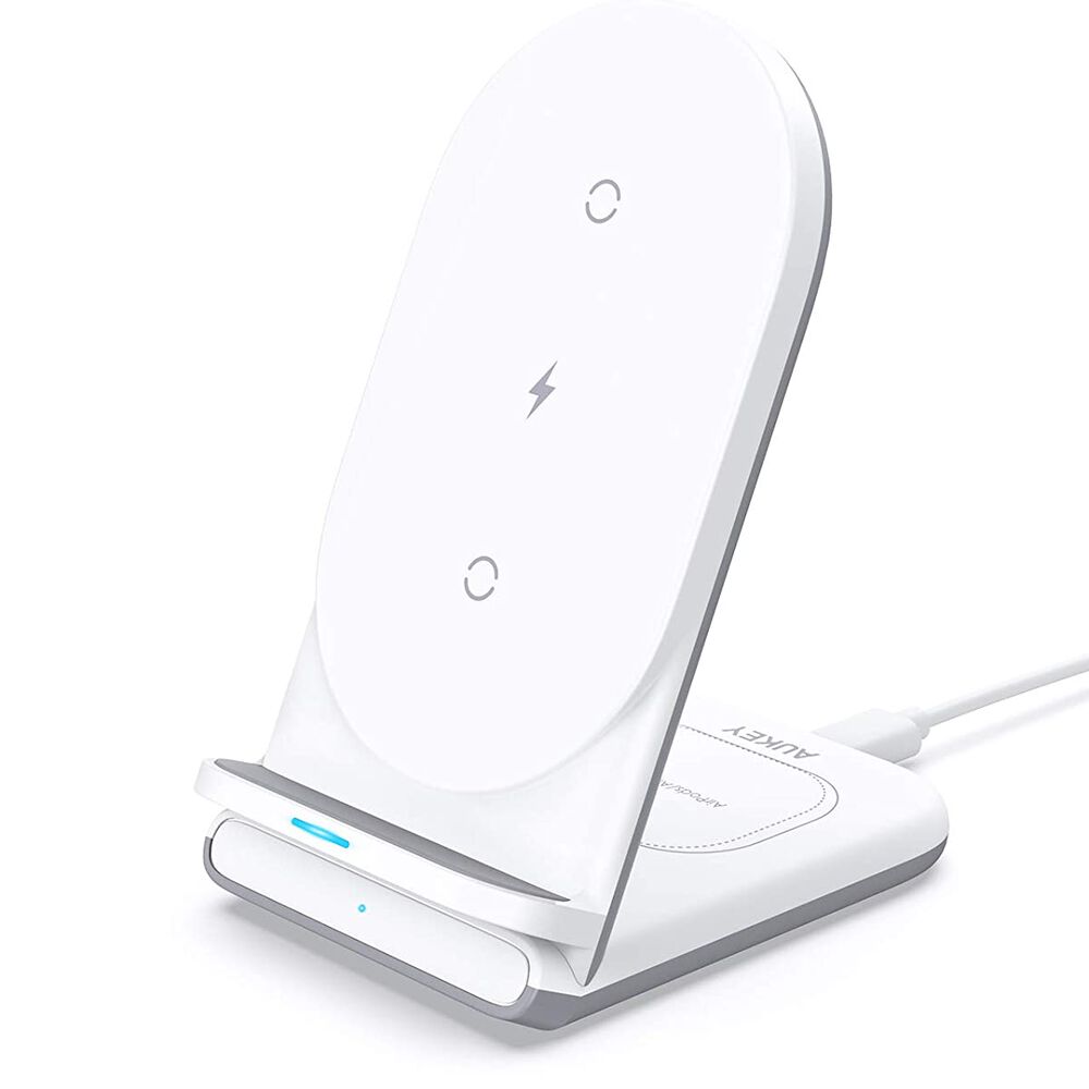 Aukey Estación De Carga Carga Rápida 2 En 1 Con Soporte Blanco - Lc-a2b-w image number 0.0