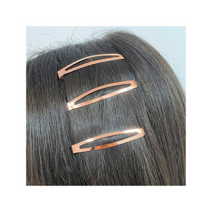 Set Clip Semiovalado Grande Rosegold 3u Rosegold