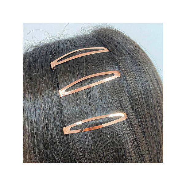 Set Clip Semiovalado Grande Rosegold 3u Rosegold