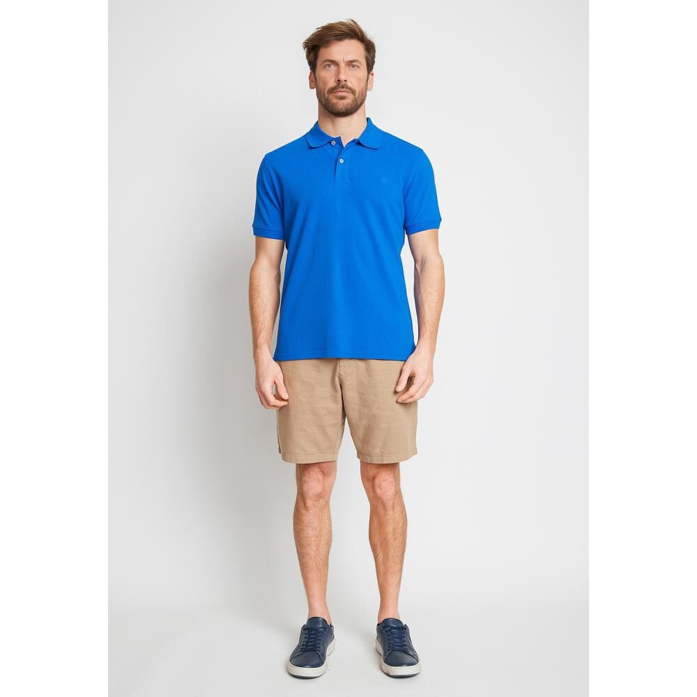 Polera Slim Lisa Manga Corta Cuello Piqué Hombre Trial image number 1.0