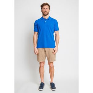 Polera Slim Lisa Manga Corta Cuello Piqué Hombre Trial