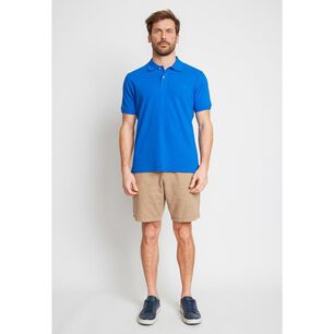 Polera Slim Lisa Manga Corta Cuello Piqu&eacute; Hombre Trial