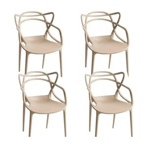 Pack 4 Sillas Master Beige