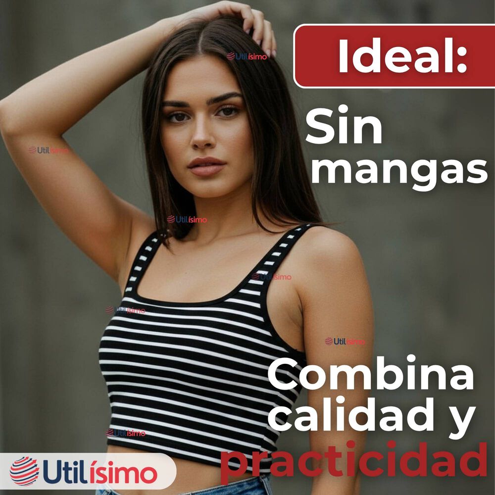Camiseta Rayas 100% Algodón Básica Lisa Elástica Mujer Colores Surtidos image number 3.0