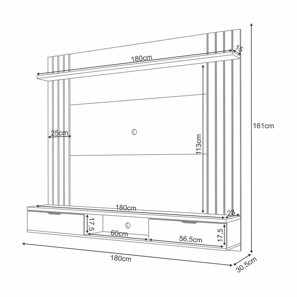 Home Tv Panel Verona 70" 180x161x31 Cm image number 4.0