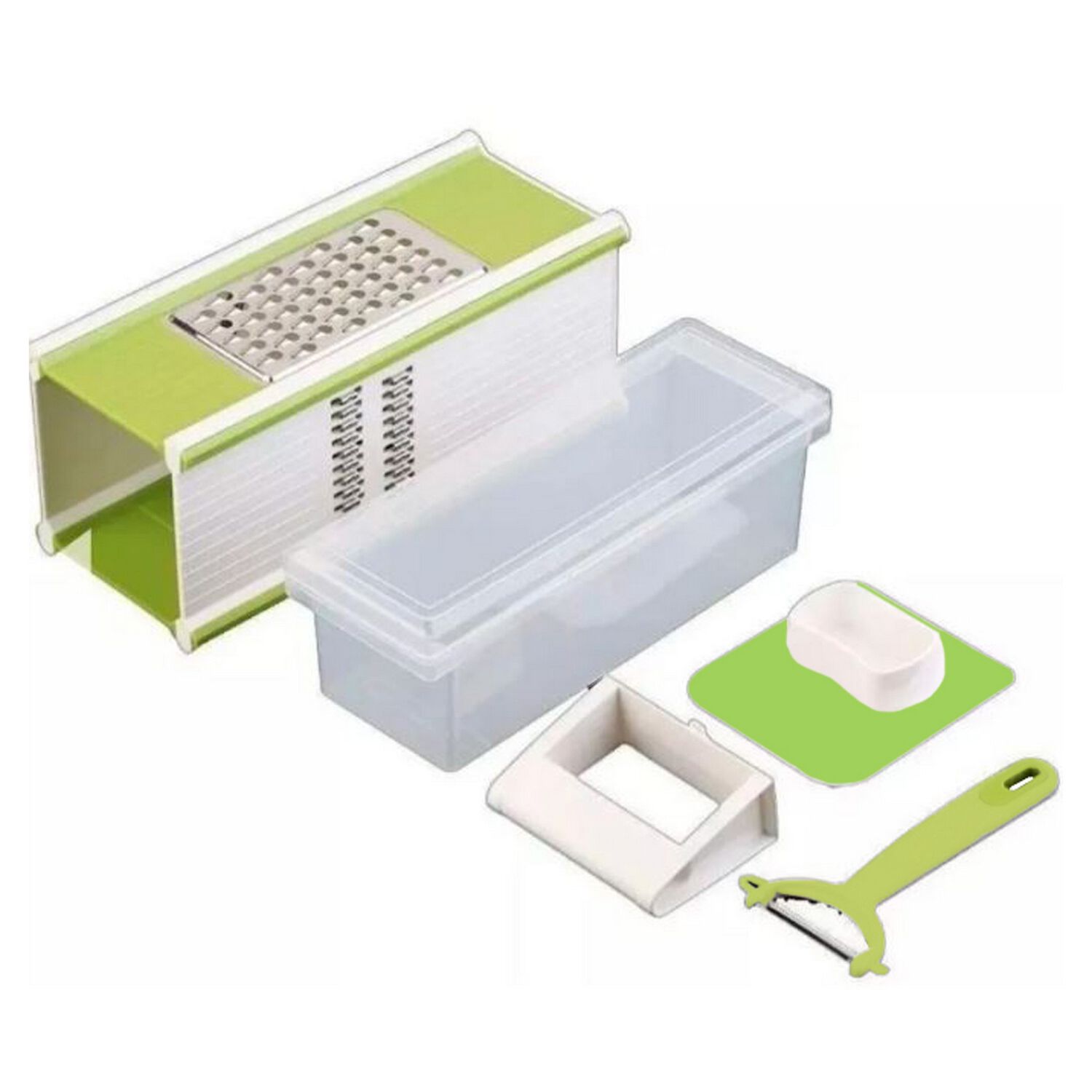 Rallador Verduras Cocina Multifuncional 5 En 1 Verde image number 1.0