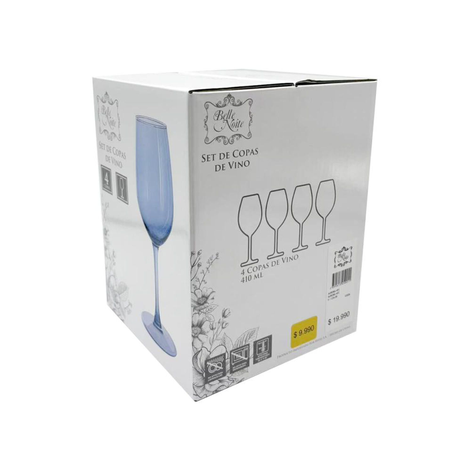 Set De Copas Belle Noite Aurora / 4 Piezas / 415ml image number 1.0
