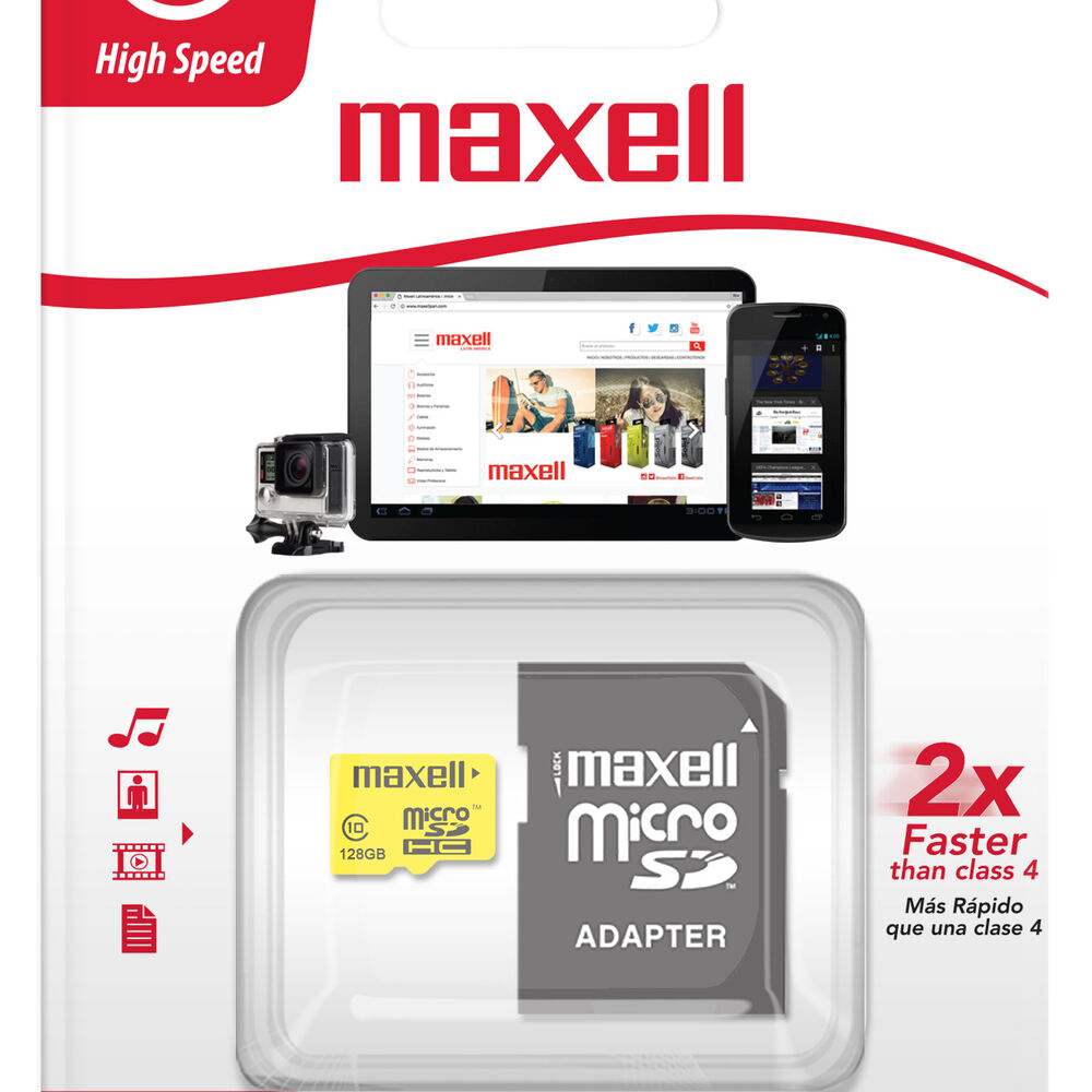 Tarjeta Micro Sd Maxell 128gb Clase 10 image number 2.0