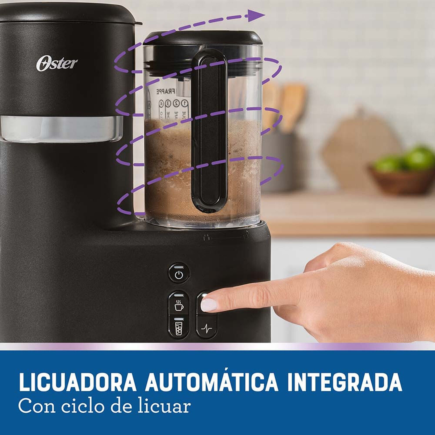 Oster Cafetera Para Frapp&eacute; Con Licuadora 3 Funcionalidades Bvstdc03b - Negro image number 5.0