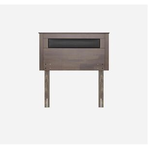 Cama Europea Rosen New Style 4 Plus / 1.5 Plazas / Base Normal  + Respaldo Ferrara Gris