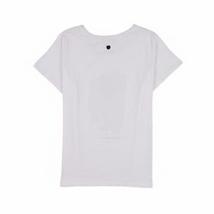 Polera Print Delantero Fozalizado Manga Corta Cuello Redondo Mujer Kimera