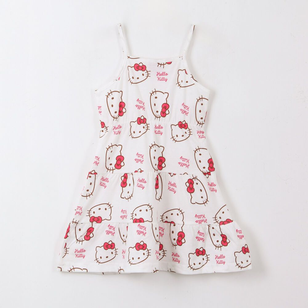 Vestido Ni&ntilde;a Blanco Full Print Hello Kitty image number 1.0
