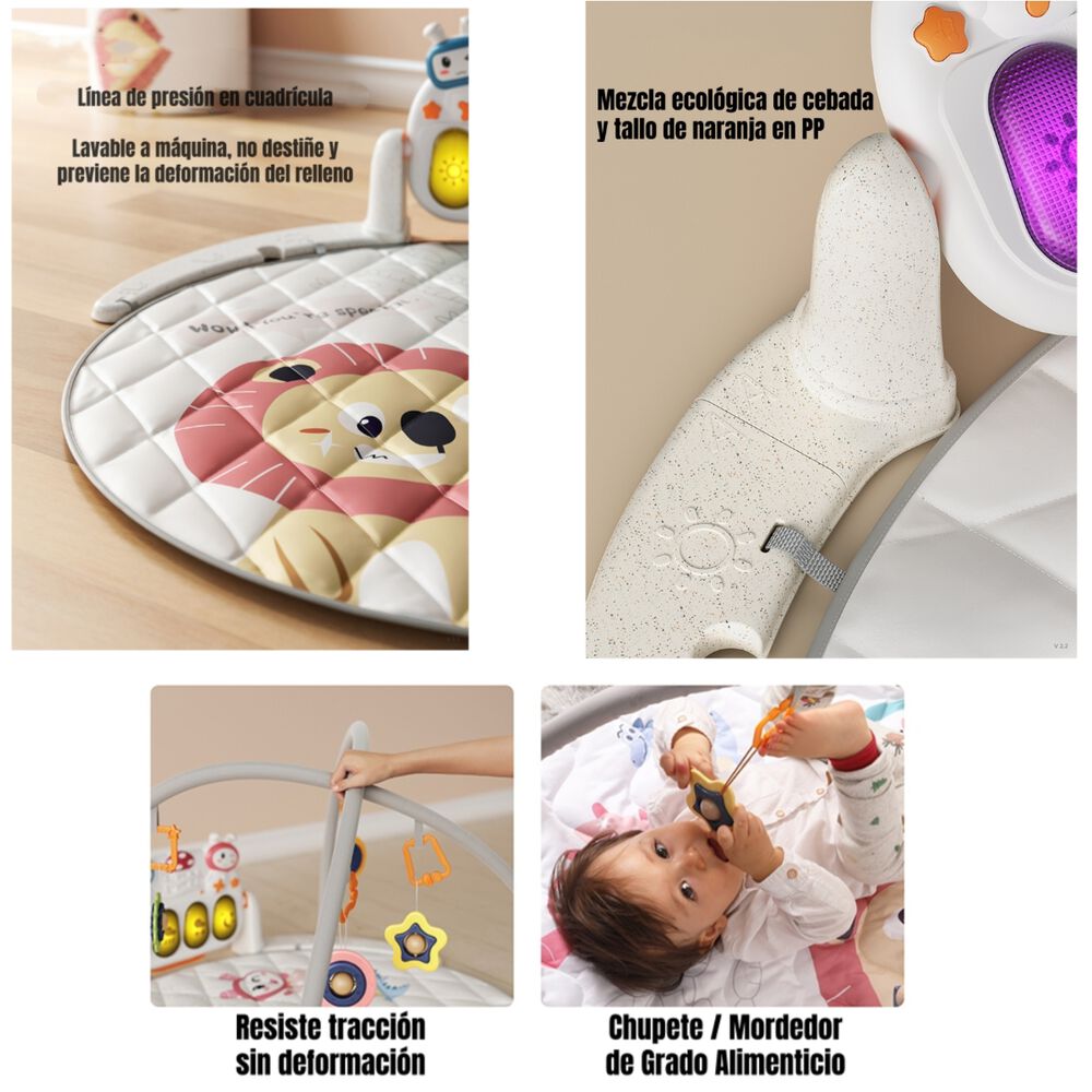 Gimnasio Bluetooth Musical Piano Con Control Tm220 Lubabycas image number 4.0