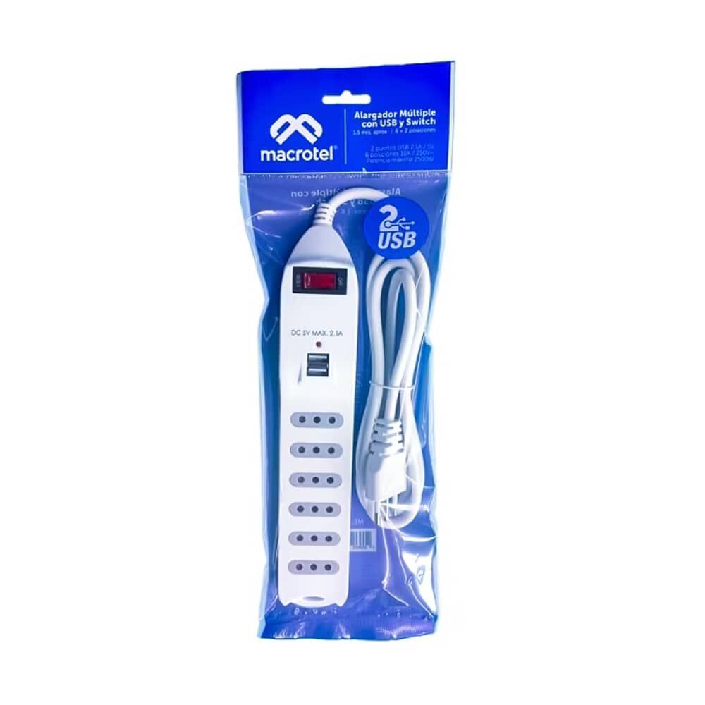 Alargador Macrotel 1.5 Metros Color Blanco Me-3706 image number 2.0