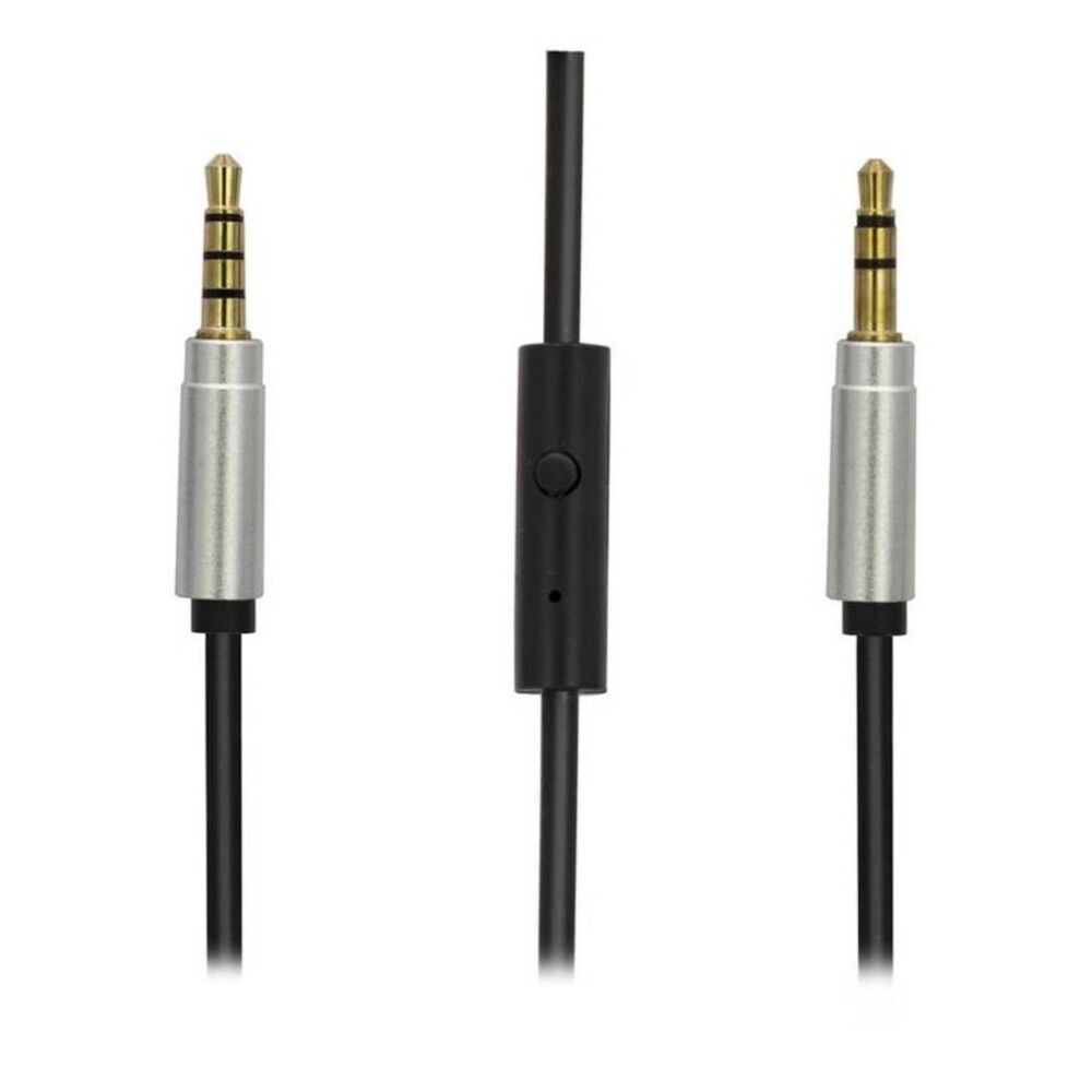 Cable Auxiliar De Audio Con Microfono Jack 3.5 A Jack 3.5 Negro image number 2.0
