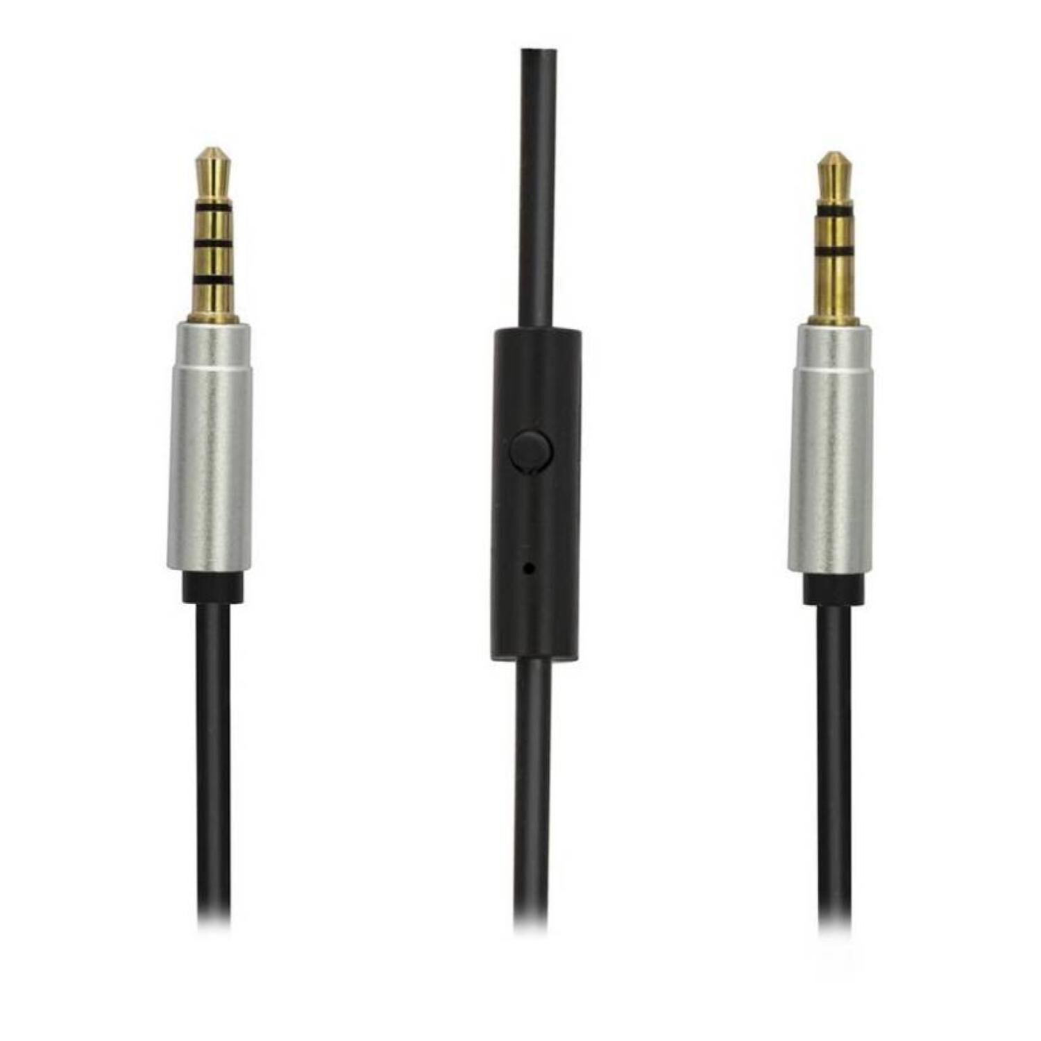 Cable Auxiliar De Audio Con Microfono Jack 3.5 A Jack 3.5 Negro image number 2.0