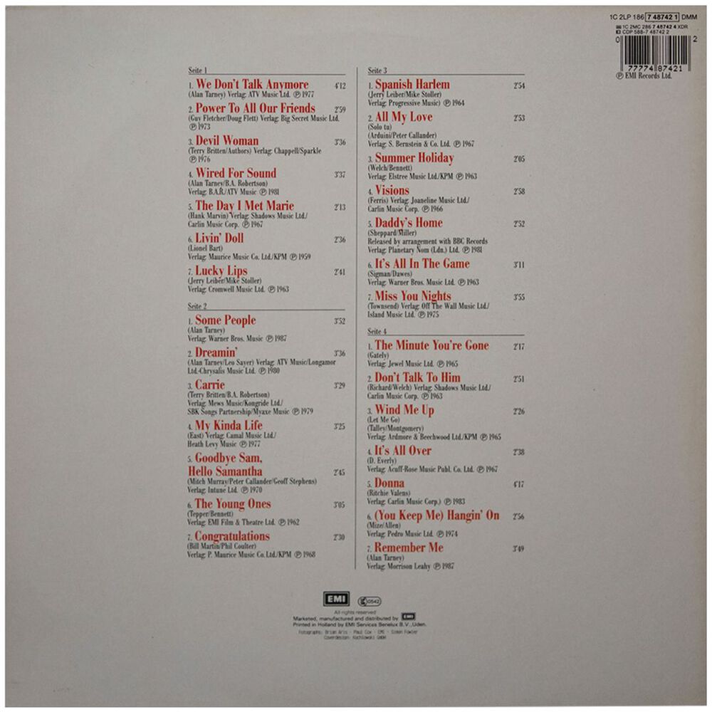 Cliff Richard - Remember Me Best Of (2lp) | Vinilo Usado image number 1.0