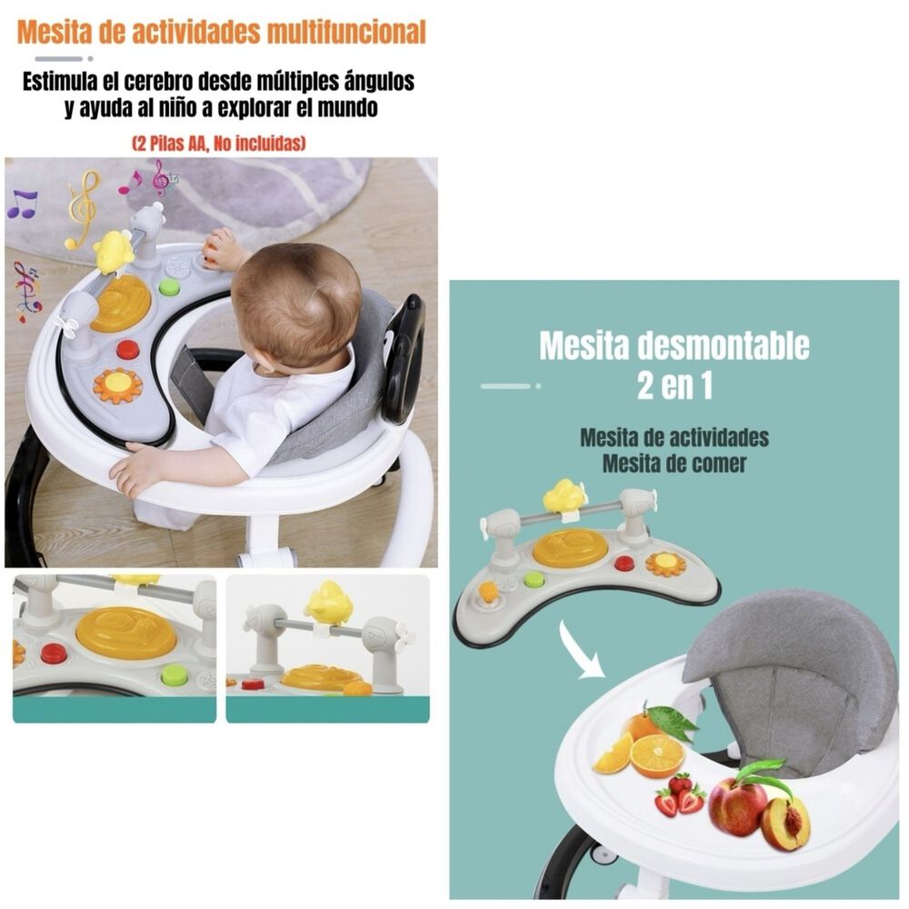 Andador Caminador 4 En 1 Aita Con Manilla Lubabycas Rosado image number 6.0