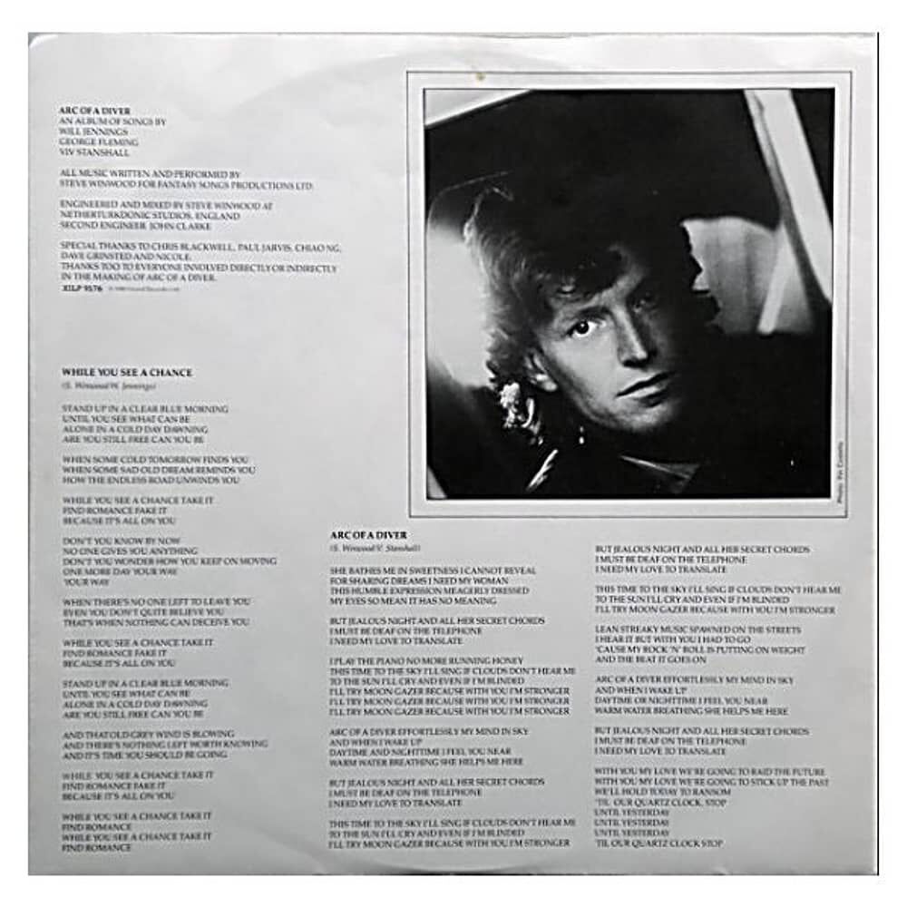 Steve Winwood - Arc Of A Diver | Vinilo Usado image number 3.0