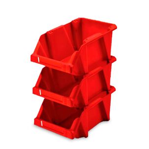 Set X 6 Organizadores Apilable #10 / Rojo Reyplast