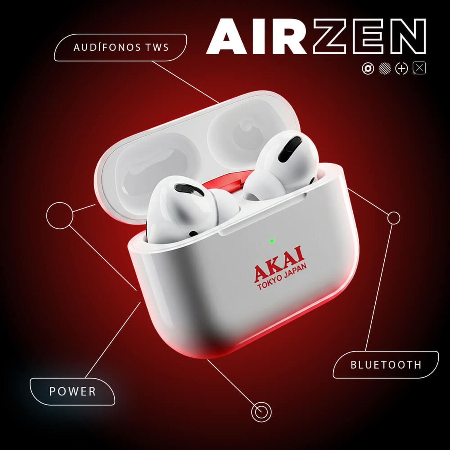Aud&iacute;fonos Bluetooth Akai Air Zen image number 1.0