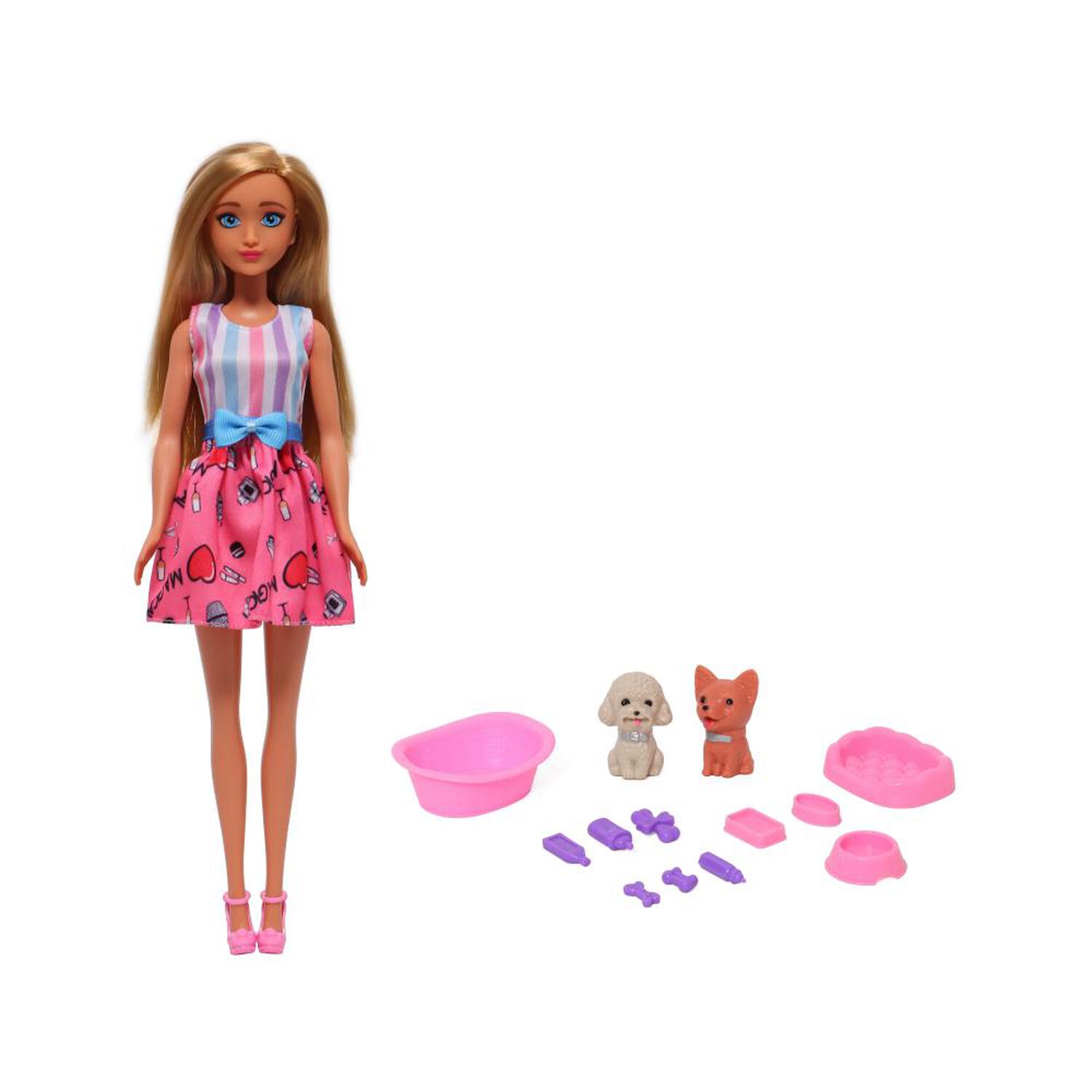 Mu&ntilde;eca Fashion 31 Cm Con Set De Peluquer&iacute;a De Mascotas Little Bebops image number 2.0