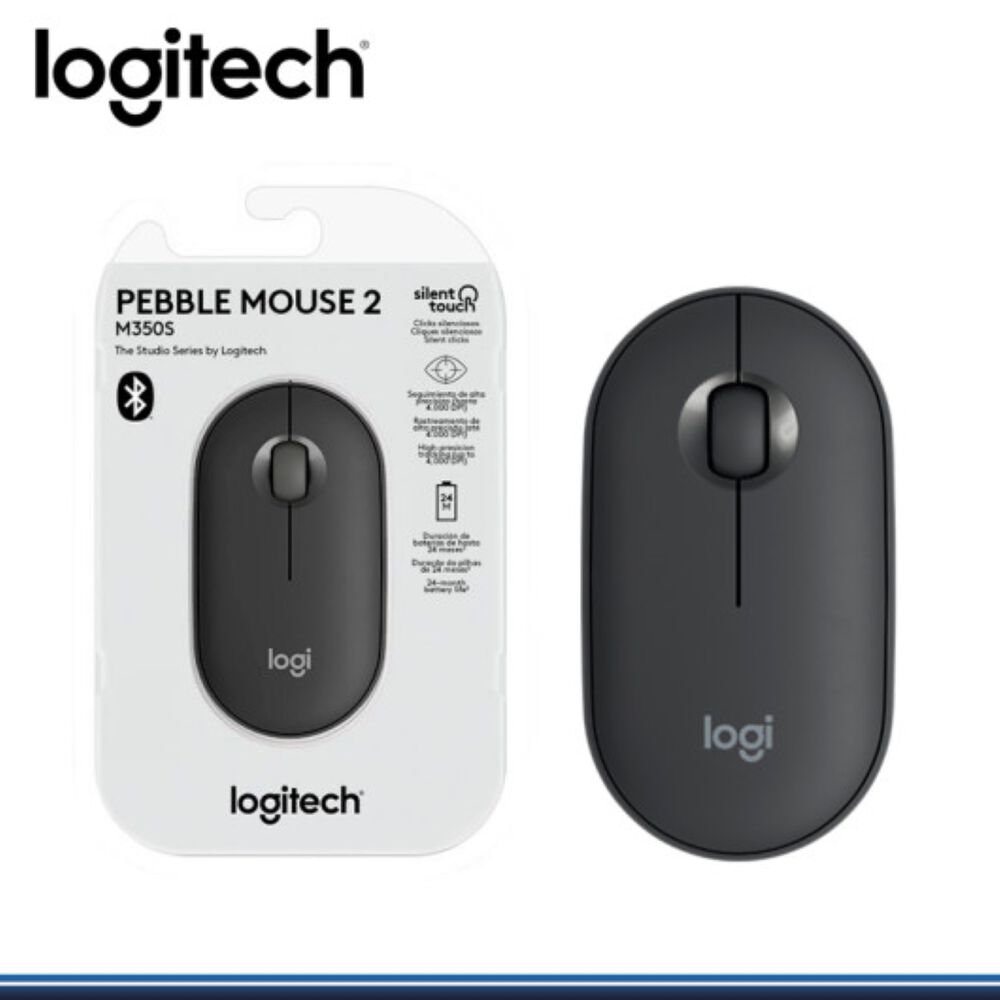 Mouse Logitech Pebble 2 M350s Inal&aacute;mbrico Bt Gris image number 3.0
