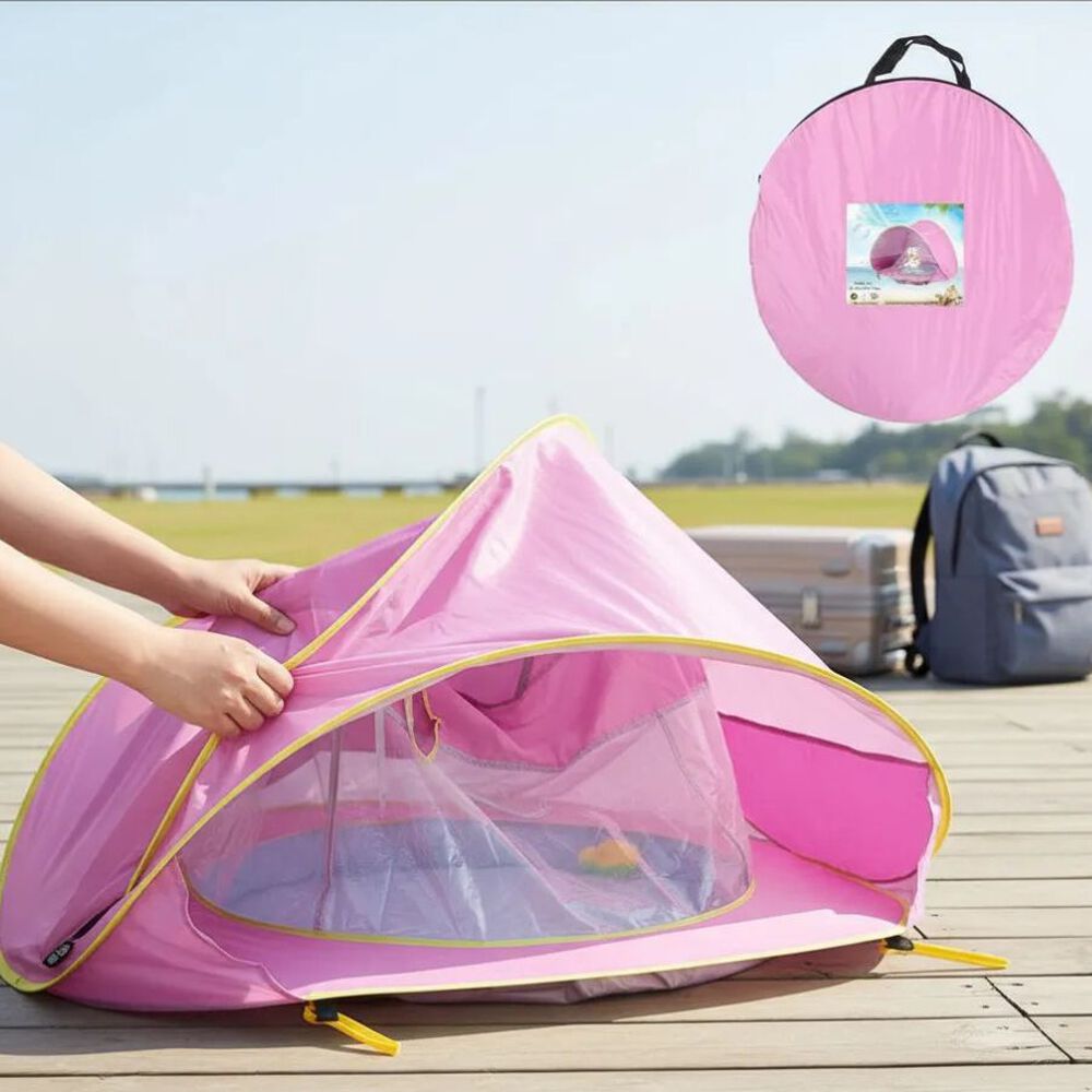 Carpa Ni&ntilde;os Piscina Plegable Playa Verano Color Rosa image number 2.0