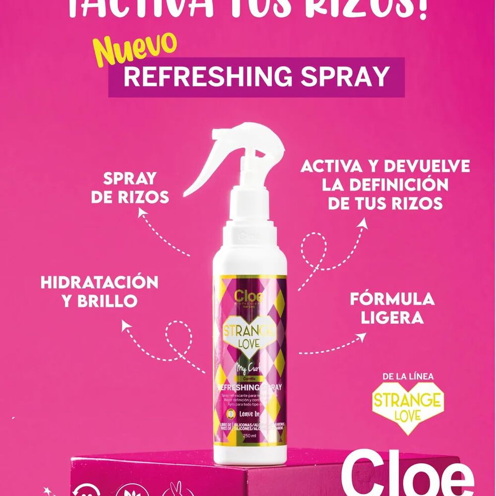 Spray Refrescante Rizos Strange Love Cloe Professional 250ml image number 1.0