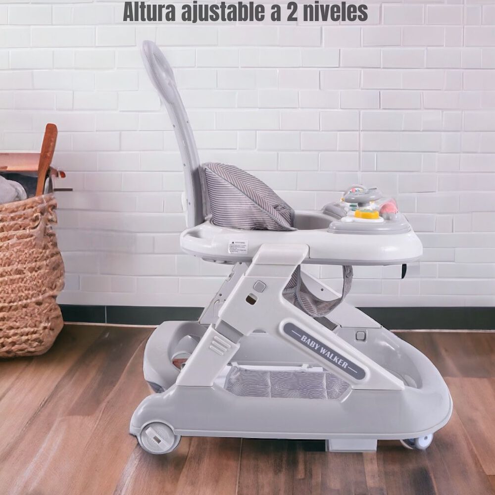 Andador Caminador 5 En 1 Con Apoya Pies Gris Lubabycas image number 6.0