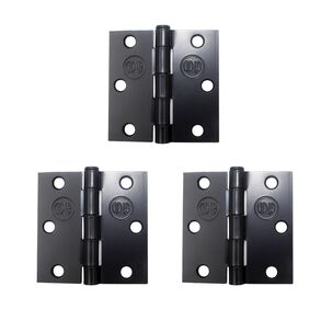 Pack 3 Bisagras Acero Odis 3&rdquo;&times; 3&rdquo;&times;2,0mm - Negro