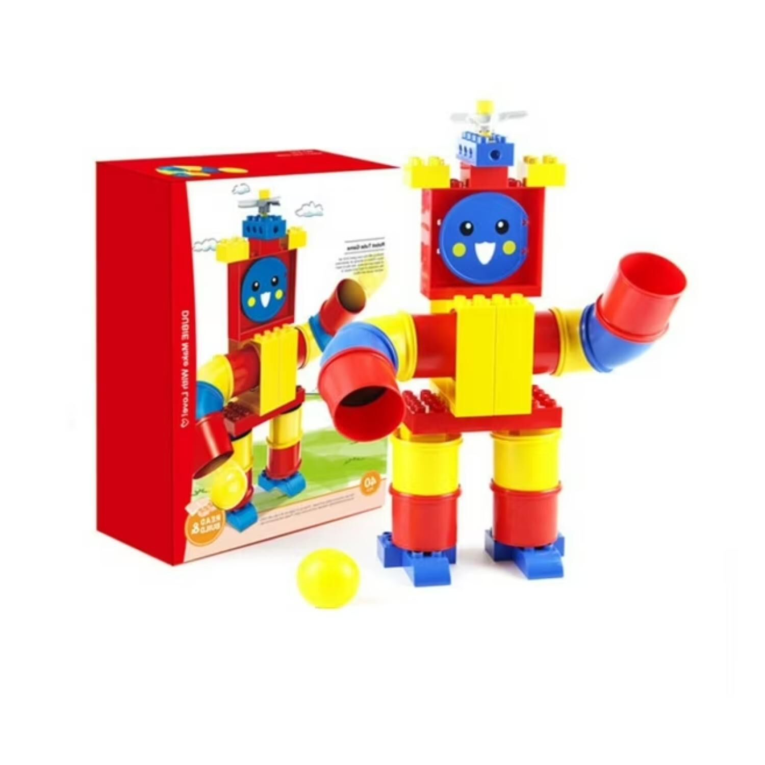 Juguete Robot Armable Con Bloques Y Tuberias Infantil image number 1.0